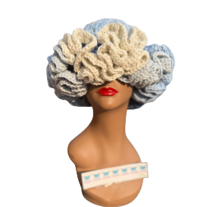 String Strandid® Denim Blues Triple Ruffle Hat