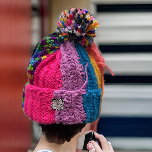Scrap Beanie Pom Pom