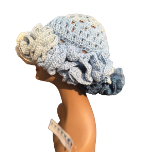 String Strandid® Denim Blues Triple Ruffle Hat